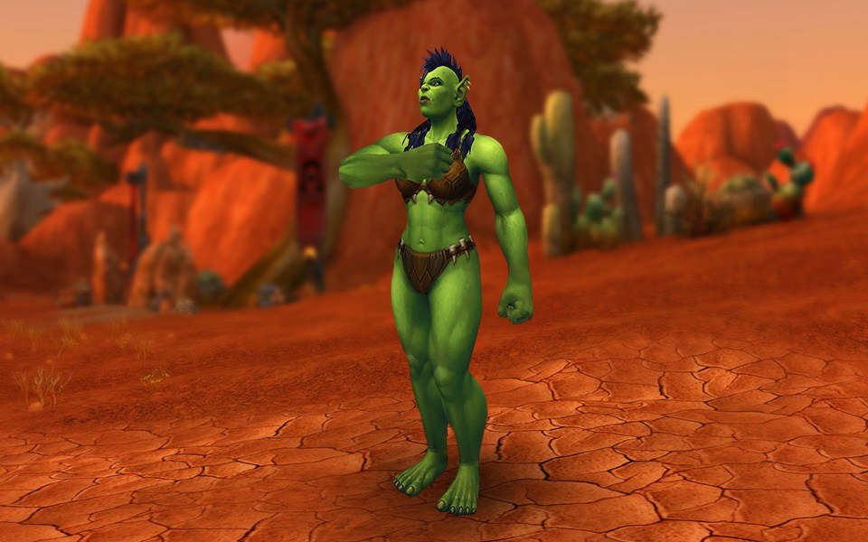 WoW Female Orc New Model Preview Leveling Up.